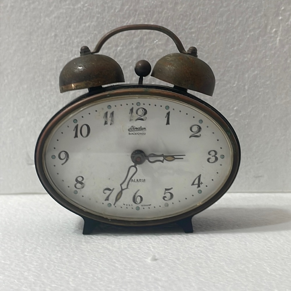 vintage linden black forest alarm clock made in west germany 1940/1960